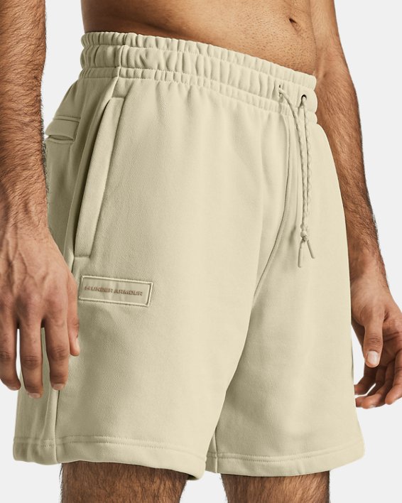 Men's UA Rival Terry Heavyweight Shorts in Brown image number 3